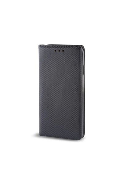 Dali Protective Flip Cover Compatible with Vivo X60, Smart Magnet, Textured, Leather, Black