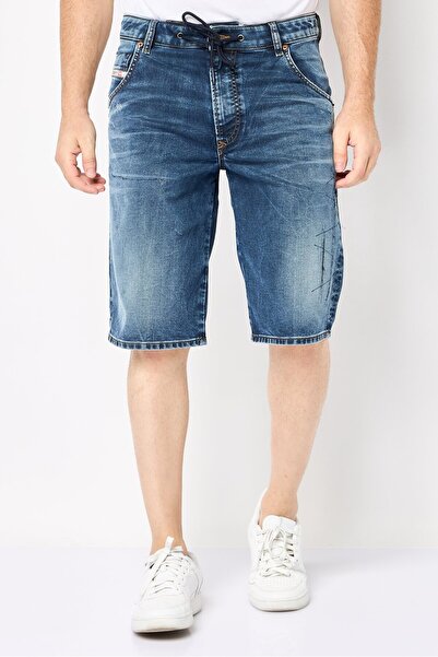 Diesel Men D-KrooShorts-Y-NE Rip Denim Shorts, Blue