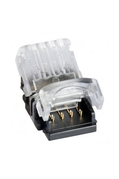 Dali Conector pentru banda LED 10mm, 4 pini, 4 fire, plastic, Negru