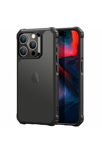 Dali Protective Case Compatible with Apple iPhone 15 Pro, Air Armor, Reinforced Edges, Silicone, Black