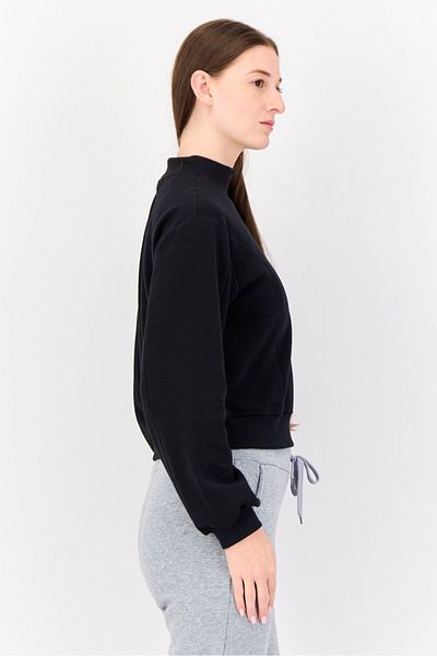 adidas Women Sportswear Fit Long Sleeve Outdoor Sweatshirt , Black