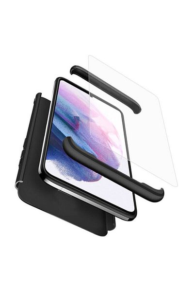 Dali 360° Protective Case for Samsung Galaxy S21 Plus with Screen Protector, Plastic, Black