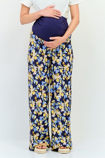 ANNA FİELD Women Regular Fit Floral Print Palazzo Pants, Multicolor