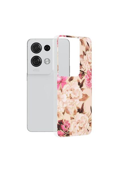 Dali Protective Case Compatible with Oppo Reno 8 Pro, Marble Series, TPU, Mary Berry Nude, Multicolor