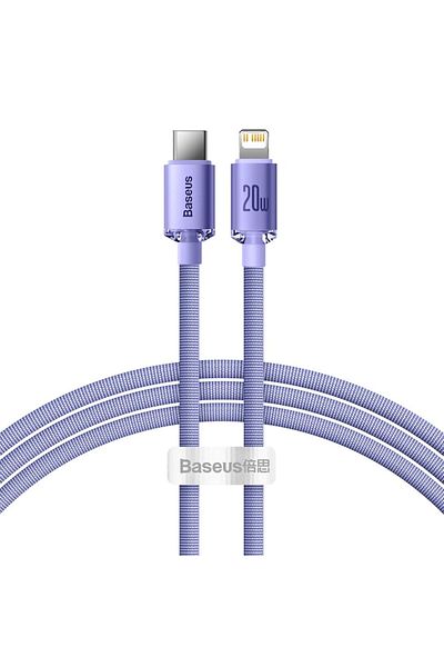 Baseus Charging and Data Transfer Cable Type-C Compatible Lightning Power 20W, Aluminum, Length 2m, C371, P