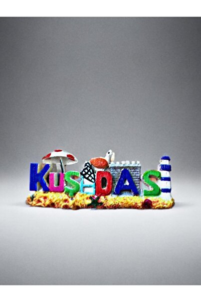 Mundy KUŞADASI Temalı Kabartmalı Polyester Magnet 10cm x 4cm