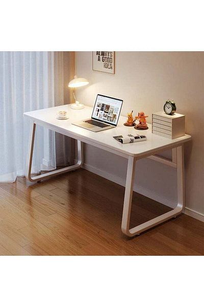 Türkiye Modern Minimalist Rectangular Study Desk – White – 100x60x75 cm