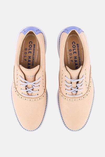 Cole Haan Women Medium Og Shortwing Lace Up Golf Shoes, Dark Beige