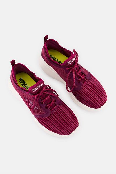 SKECHERS Women Go Run Fast Lace Up Running Shoes, Dark Rose