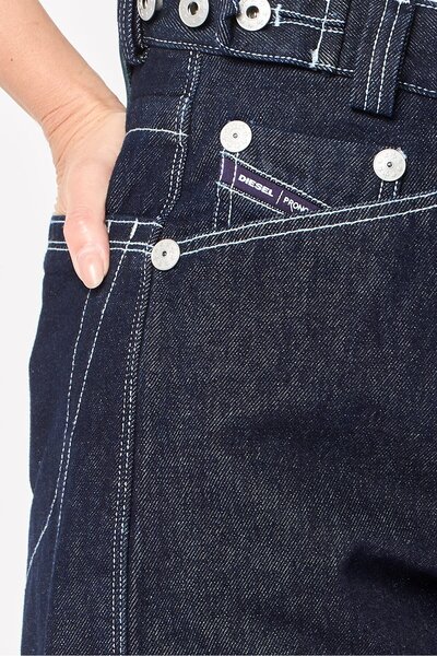 Diesel x Pronounce Women Washed Denim Shorts, Navy