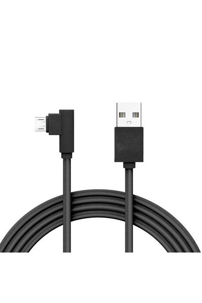 Dali Charging and data transfer cable, USB A to Micro-USB, 90-degree angle, 2A, Gamer, 2m length, Black
