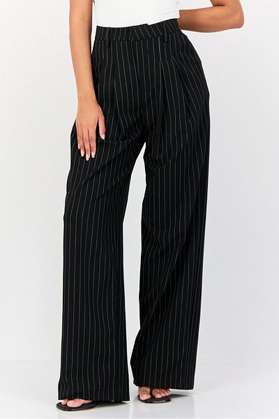 Don't Call Me Jennyfer Women Regular Fit Striped Wide Leg Pants, Multicolor