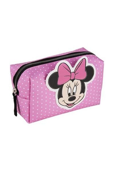 Dali Cosmetic Bag for Girls, Minnie Mouse Model, 10x17x7cm, Zipper Closure, Pink