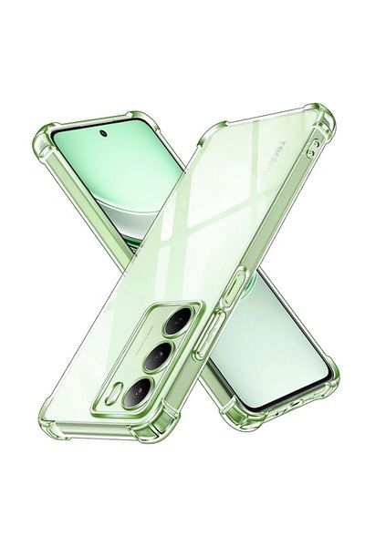 Dali ShockProof Protective Case Compatible with Realme 14x, Clear Silicone, Transparent