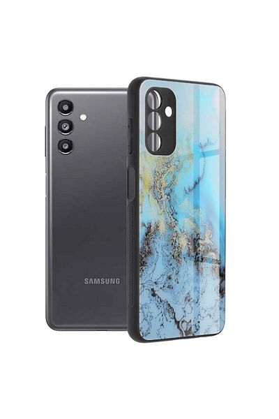 Dali Protective Case Compatible with Samsung Galaxy A13 5G/A04s, Glaze Series, TPU, Blue Ocean, Multicolo