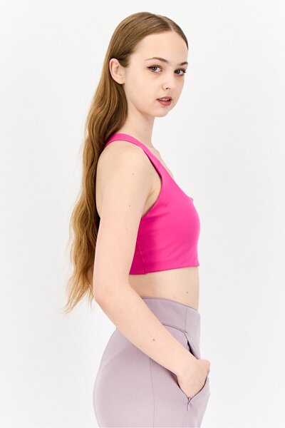 adidas Women Sportswear Fit Training Sports Bra, Dark Pink