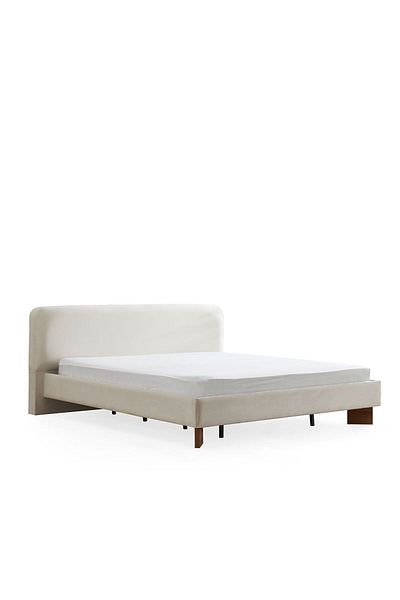 Danube Home Ren 180x200 King Fabric Bed - Beige L204xW220xH90cm