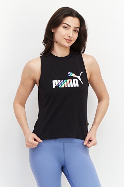 Puma Women Slim Fit Love Is Love Outdoor Tank Top, Black Combo