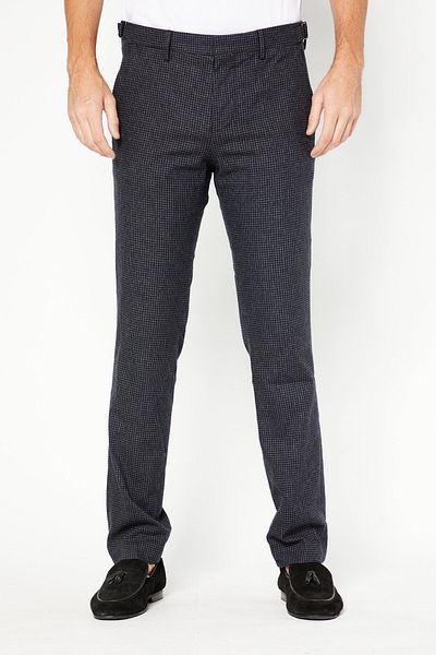 Lacoste Men Slim Fit Checkered Chino Pants, Black