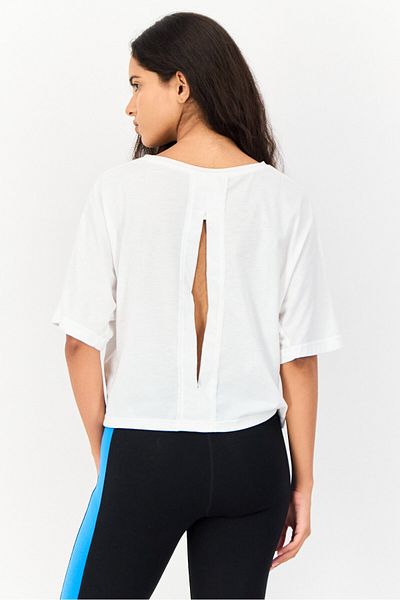 Reebok Women Sportswear Fit Short Sleeve Outdoor T-shirt, White