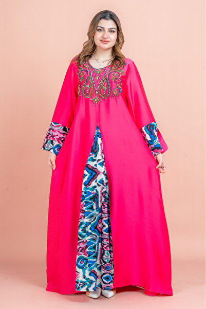 IKKXA Solid Embroidered Jalabiya