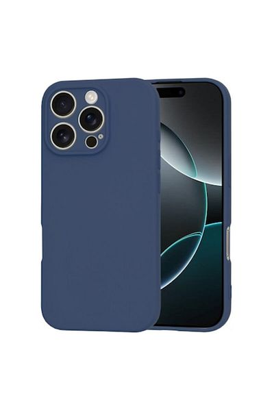Dali Protective Case Compatible with Apple iPhone 16 Pro, SoftFlex, Silicone, Dark Blue