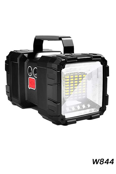 Generic كشاف LED قابل لإعادة الشحن - مدى 800 متر، مزود ببطارية USB، وضعي الإضاءة الغامرة والبقعية - W844