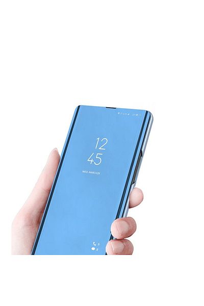 Dali Husă de protecție cu clapă compatibilă cu Xiaomi Redmi Note 12 Pro 5G, Clear View, Plastic, Albastră