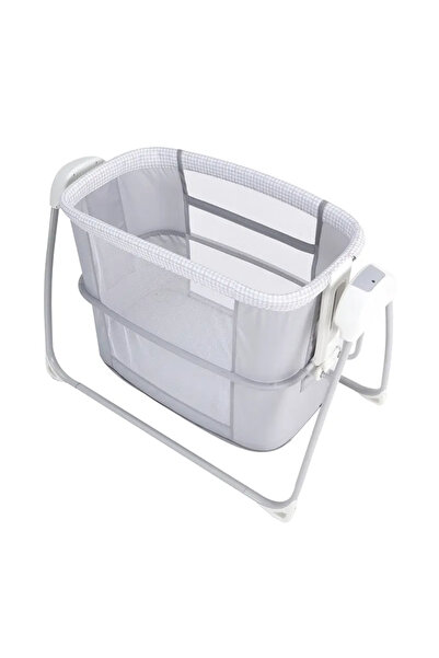 Tradeo سرير أطفال محمول بجانب السرير، سرير أطفال 3 في 1 قابل للتعديل الارتفاع مع مظلة، سرير أرجوحة قابل للطي.