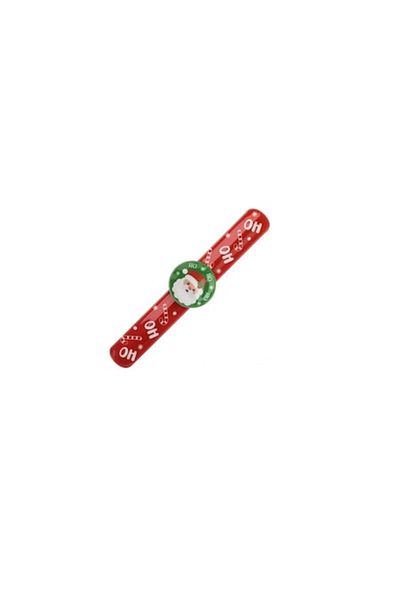 Dali Bracelet for Children Slap-On for Christmas with Lights, Santa Claus Model, Red