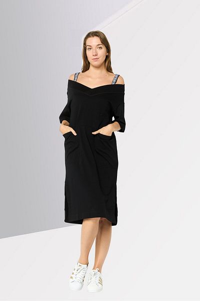 Diesel Women Graphic Print Midi Dress, Black