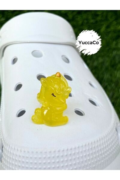 Crocs Unicorn Slipper Ornament/Three-Dimensional Unicorn Slipper Charm/Animal Figure Jibbtiz