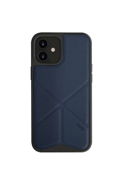 Dali Protective Case Compatible with Apple iPhone 12 Mini, UNIQ, TPU, Transforma Rigor, Black-Blue