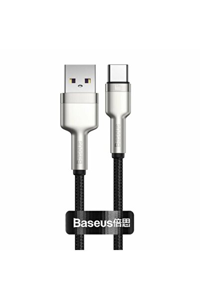 Dali Cablu de încărcare și transfer de date, USB-A la USB Tip-C, Seria Cafule Metal, 66W, lungime 2m, Negru-Gri