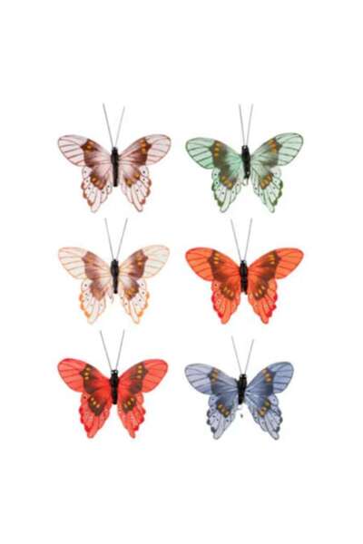 Dali Set accesorii 3 fluturi de gradina, cu clips, Multicolor