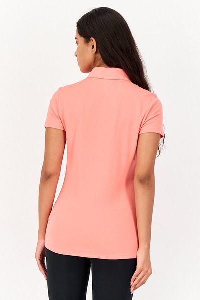 adidas Women Sportswear Fit Short Sleeve Outdoor Polo, Coral