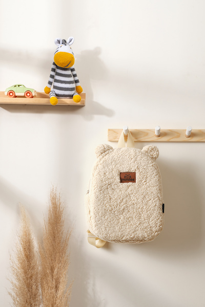 Minilee Teddy Plush Beige - Nursery, Kindergarten Children's Backpack