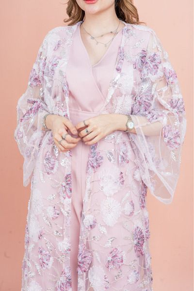 IKKXA Modern Floral Fusion Abaya