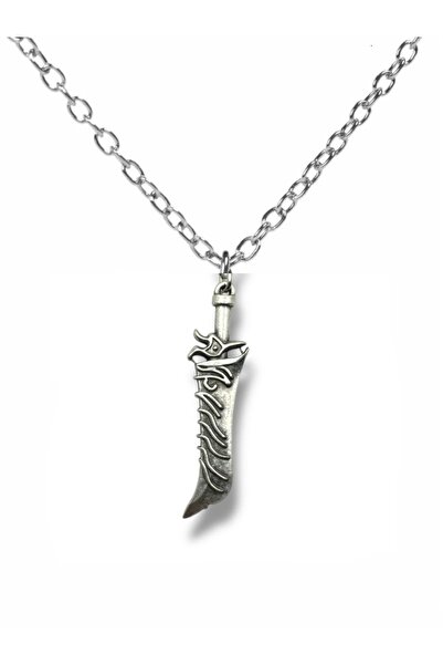 Herşey Nota قلادة معدنية للجنسين بتصميم عتيق على شكل سيف وغمد - تصميم قوطي مف...