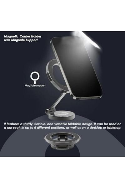 Generic YOUFO Y4837 Magnetic 360° Rotating Dashboard Phone Mount – Foldable & Universal