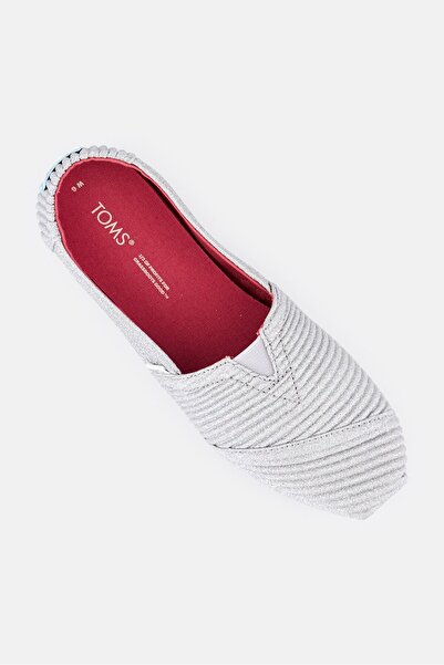 Toms Women Alpargata Metallic Slip On Casual Shoes, Silver