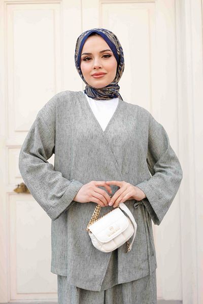 VALENS BOUTİQUE Set Hijab pentru damă Set 2 piese kimono și pantaloni