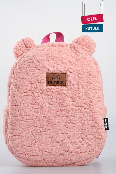 Minilee Teddy Plush Pink 0-8 Ani - Rucsac pentru copii de grădiniță și grădiniță