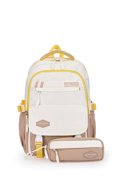 Pierre Cardin Set of 2 School Bags Unisex Children's Multi-Compartment Backpack School Bag and Pen Holder 07Pct121