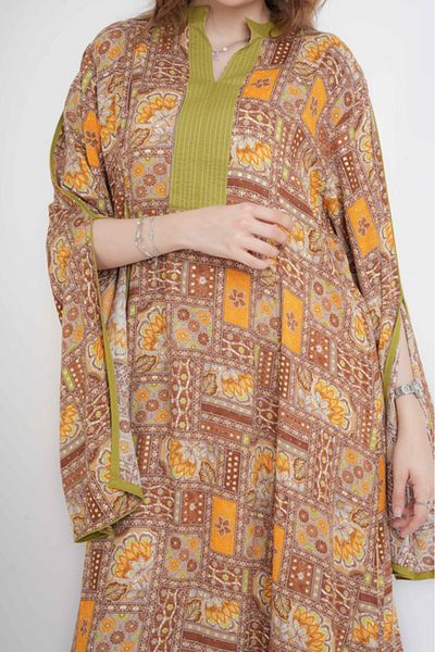 IKKXA Patterns Printed Jalabiya