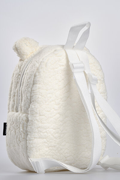 Minilee Teddy Plush White 0-8 Years - Nursery, Kindergarten Children's Backpack