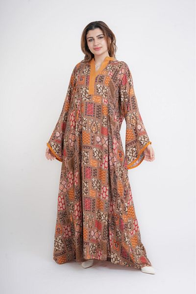 IKKXA Printed Bloom Luxe Jalabiya
