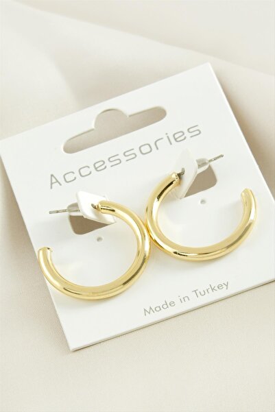 ZERO LAND Bestonly Tubular Hoop Earrings 2.5 Cm-Silver Color
