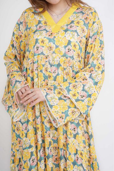 IKKXA Floral Printed Dream Jalabiya