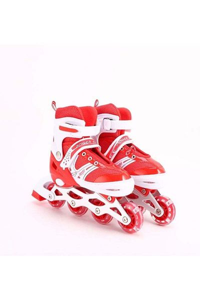 Türkiye Adjustable Inline Skates for Kids with Protective Gear Set - Size L